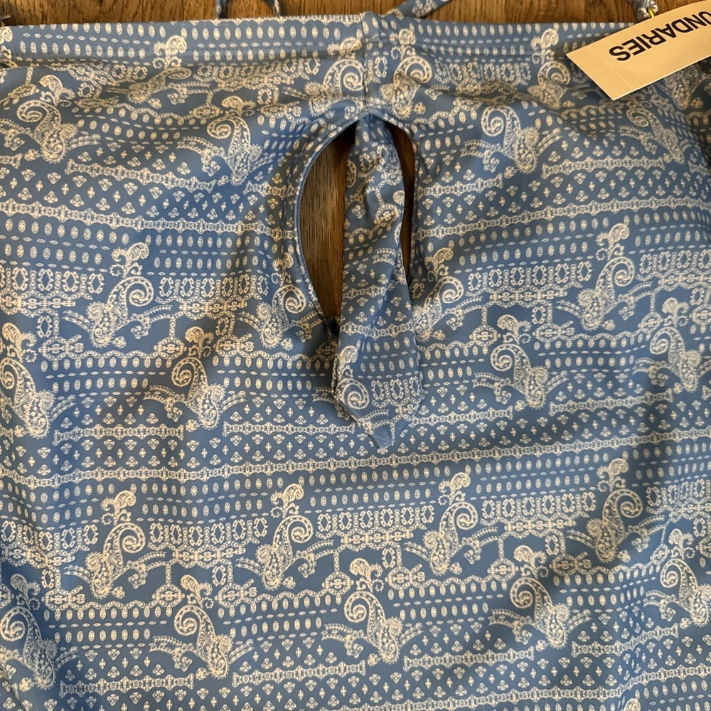 No Boundaries Blue Ash one piece Swimsuit XXL 20 NWT Cheeky High Leg - Picture 3 of 7